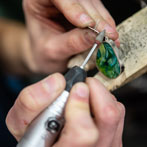 Holly Clifford at work. Yorkshire Artspace 2020